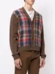 Dsquared2 check front knitted cardigan