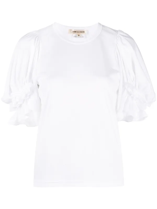 ruffle balloon sleeve top