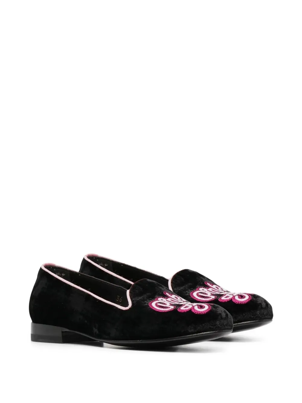 Scarosso Brian Atwood Lady Nolita slippers - Zwart