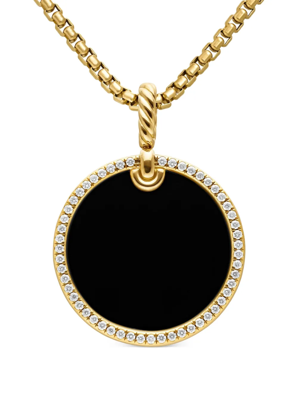 David Yurman DY Elements Disc ダイヤモンド ペンダント 24mm 18Kイエローゴールド - ゴールドトーン David Yurman DY Elements Disc ダイヤモンド ペンダント 24mm 18Kイエローゴールド - ゴールドトーン