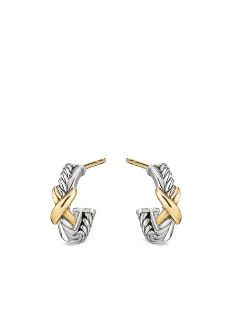 David Yurman arracadas X mini en oro amarillo de 18kt