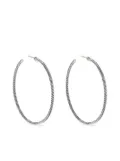 David Yurman sterling silver Sculpted Cable hoop earrings