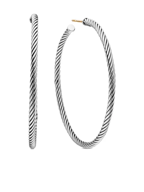 Créoles Sculpted Cable en sterling - David Yurman - Modalova