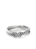 David Yurman sterling silver Petite X diamond ring