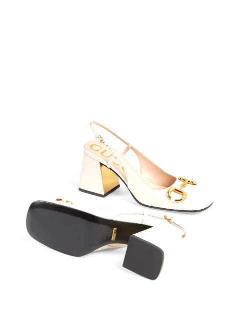 gucci mid heel pump with horsebit