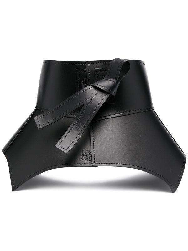 Image 1 of LOEWE tie-detail leather obi belt