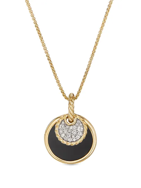 David Yurman collar DY Elements Convertible en oro amarillo de 18kt con ónix y diamantes