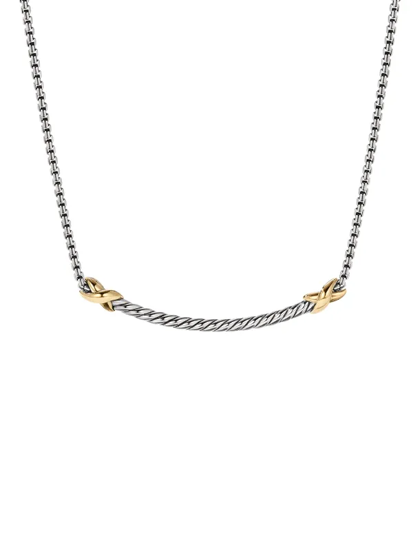 David Yurman 18kt Yellow Gold X Bar 