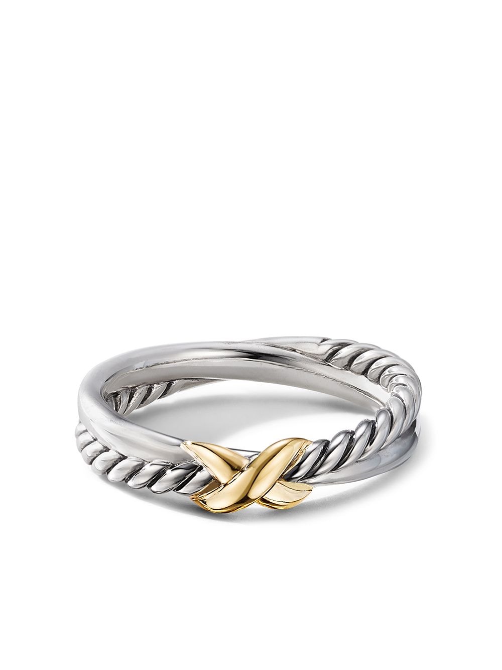 Image 1 of David Yurman Petite X-ring i 18 karat guld og sterlingsølv