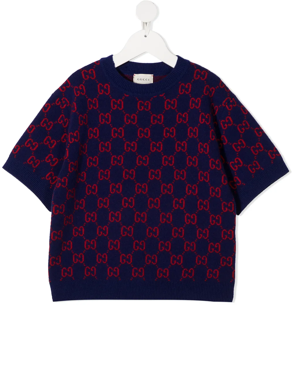 Gucci Kids джемпер с короткими рукавами и логотипом GG