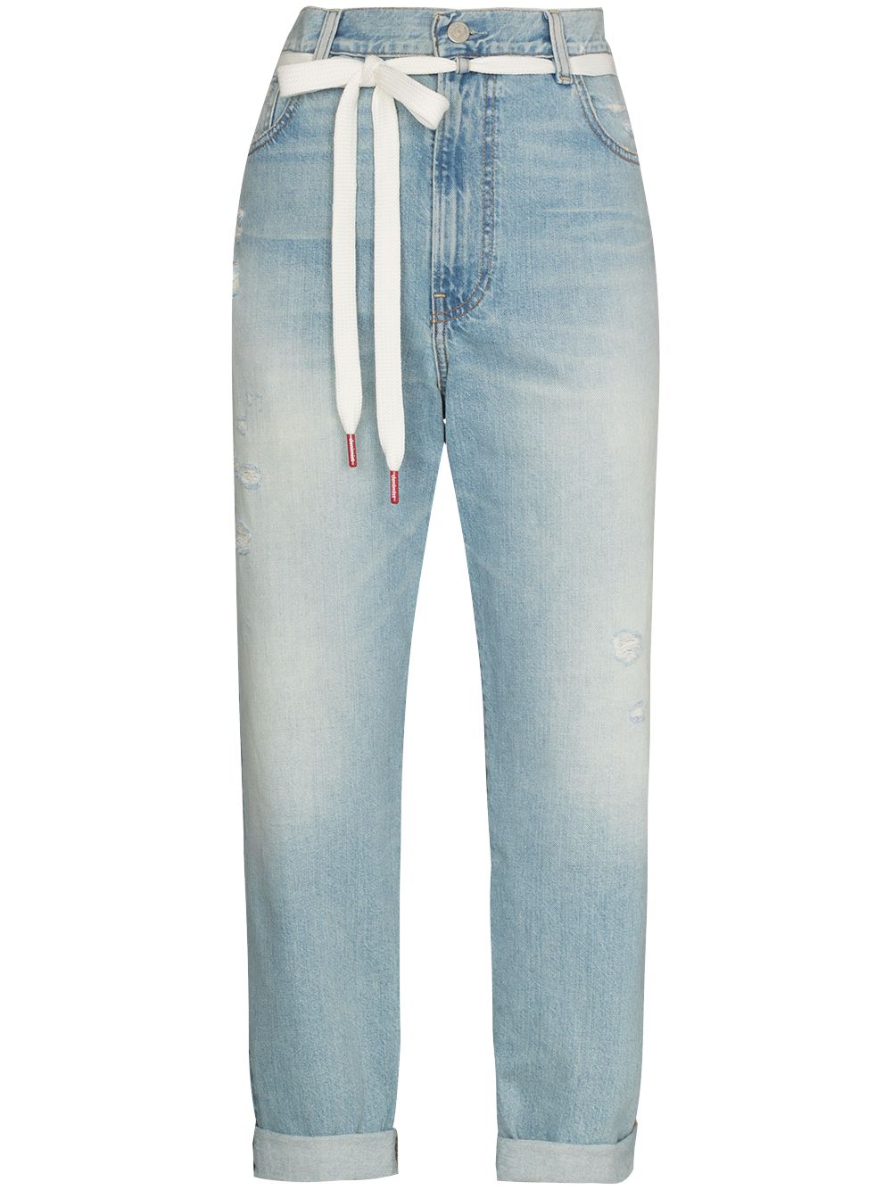 фото Denimist tie-waist straight-leg jeans