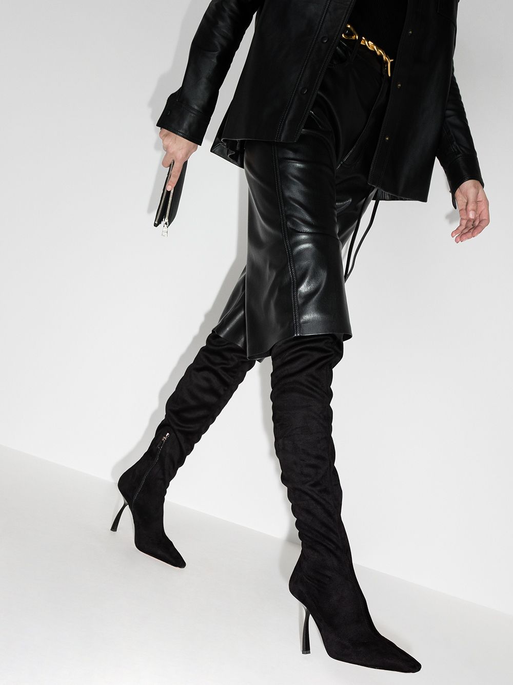 фото Piferi black mirage 100 thigh-high boots