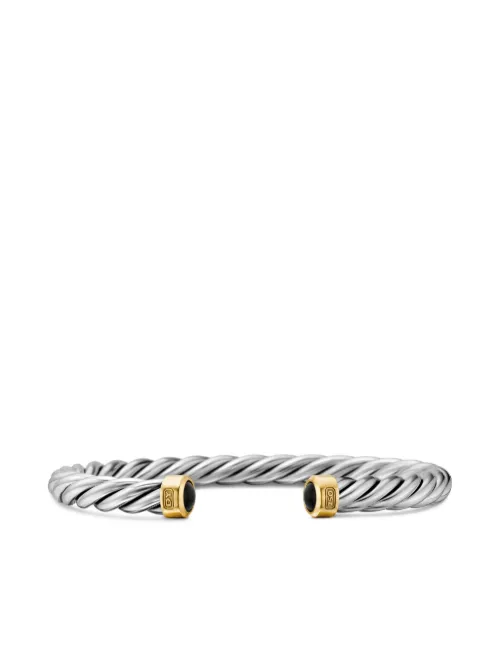 Bracelet Cable en or 18ct et onyx noir (6 mm) - David Yurman - Modalova