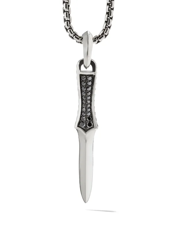 David Yurman 46mm Diamond Dagger Amulet 