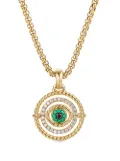 David Yurman 18kt yellow gold Evil Eye Mobile emerald and diamond amulet pendant (20.5mm)