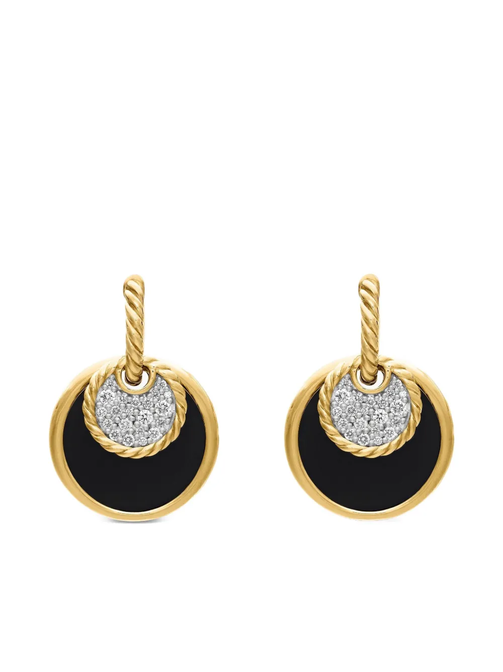 David Yurman boucles d'oreilles en or jaune 18 ct DY Elements Convertible à diamants (21,5 mm) | or | Image 1