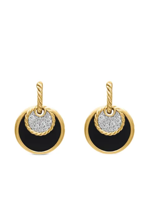 David Yurman 18kt yellow gold DY Elements Convertible diamond drop earrings (21.5mm)