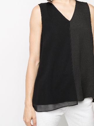 panelled sleeveless blouse展示图