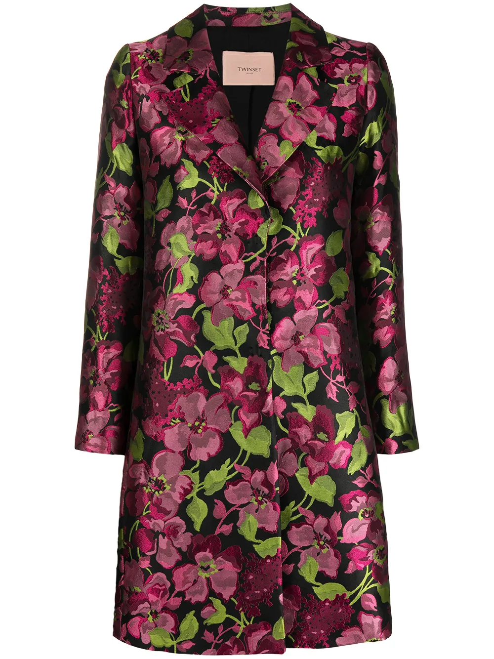 pink floral coat