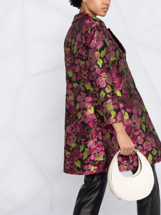 jacquard-woven floral coat展示图