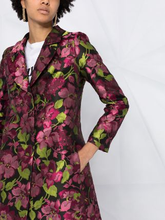 jacquard-woven floral coat展示图