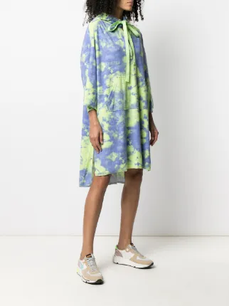 tie-dye print hooded dress展示图