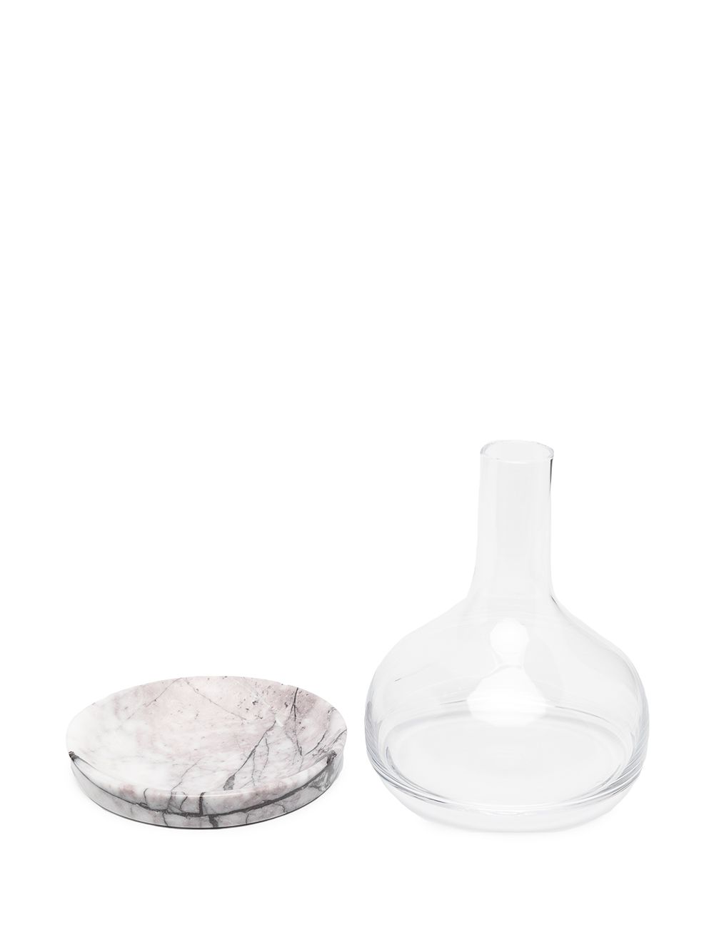 фото Nude chill glass and marble carafe