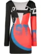 Image 1 of Just Cavalli logo-print mesh dress