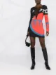 Image 2 of Just Cavalli logo-print mesh dress