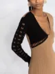 Just Cavalli платье в рубчик с перфорацией