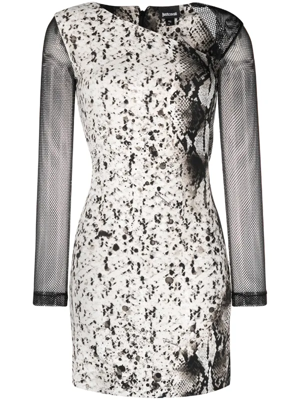 mesh snakeskin dress
