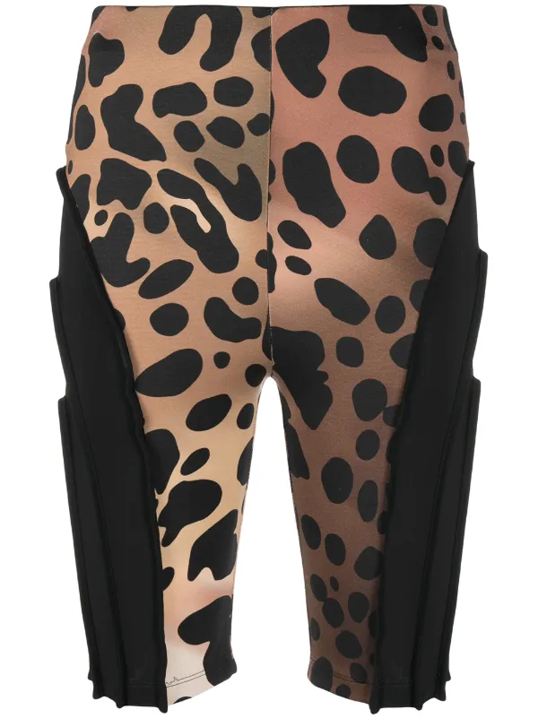 womens leopard print cycling shorts