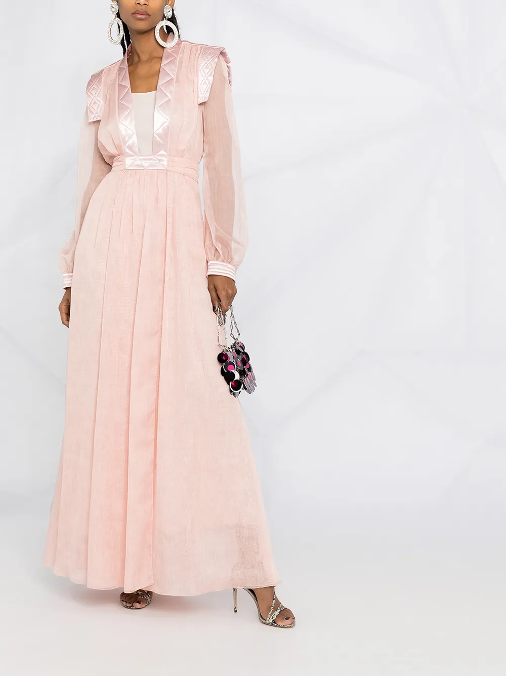 Philosophy Di Lorenzo Serafini Satijnen jurk - Roze