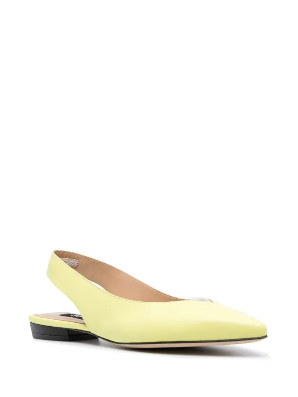 yellow slingback flats