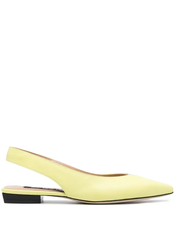 yellow slingback flats