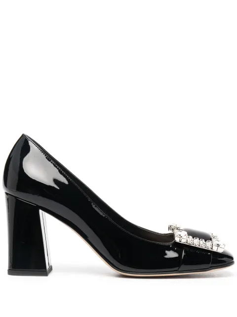 Sergio Rossi embellished patent pumps