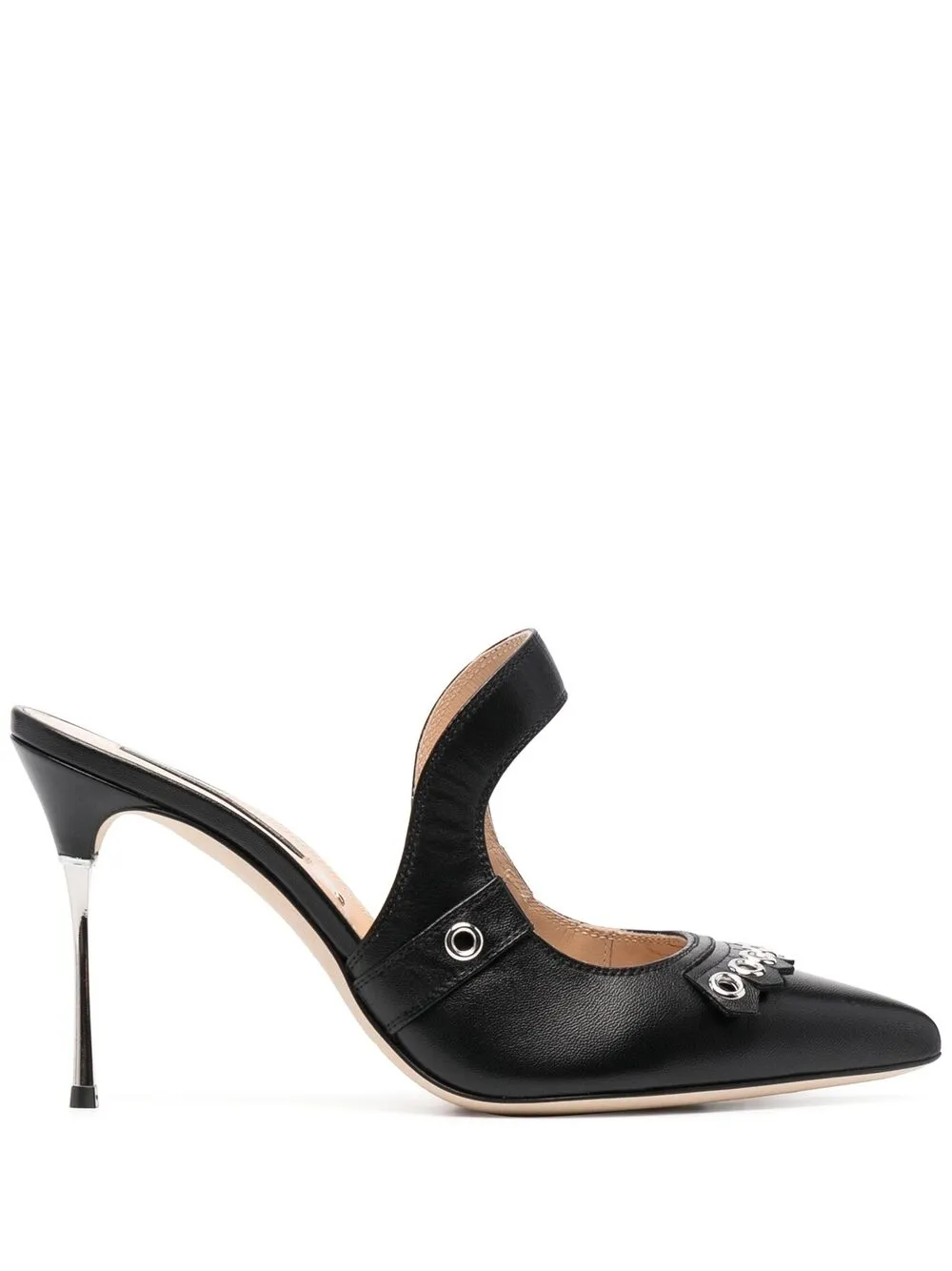 

Sergio Rossi Grazie Sergio cut-out mules - Black