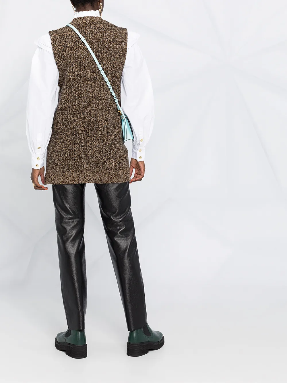 GANNI Spencer met col Beige