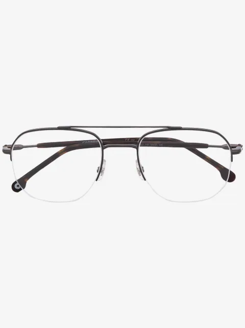 Carrera semi-rimless square glasses