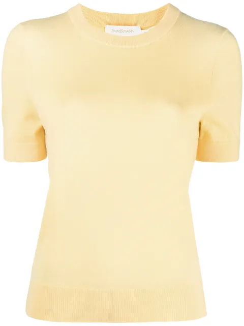 ZIMMERMANN Lovestruck cashmere knitted T-shirt