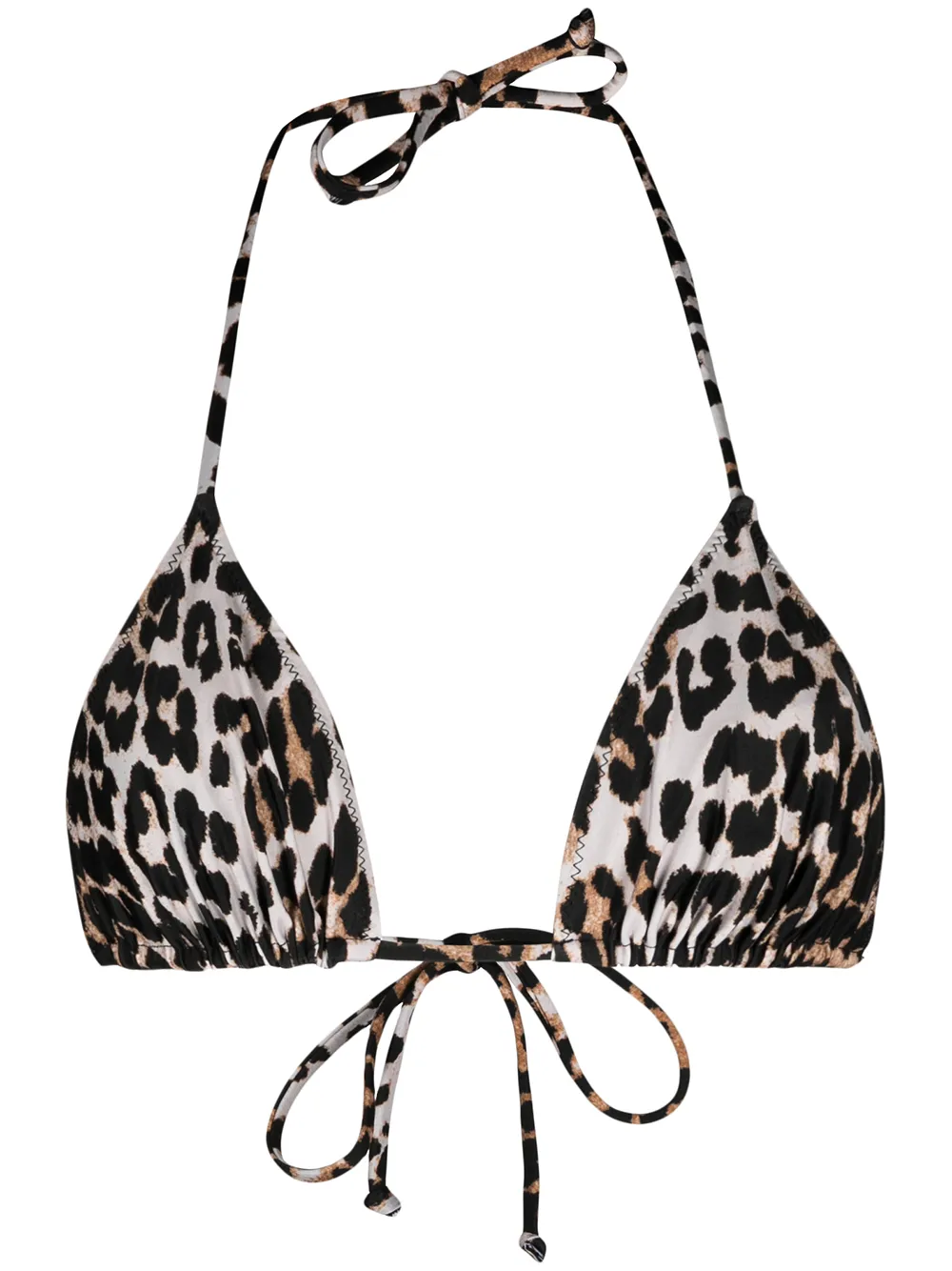 

GANNI top de bikini con estampado de leopardo - Neutro