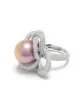 Yoko London 18kt white gold diamond pearl Radiant ring