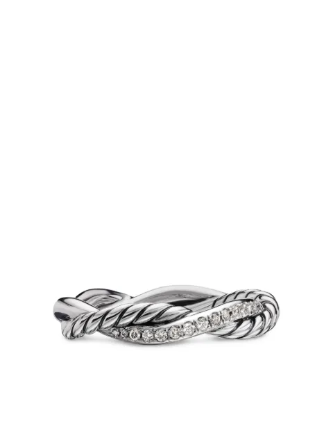 David Yurman sterling silver Petite Infinity diamond band ring (4mm)