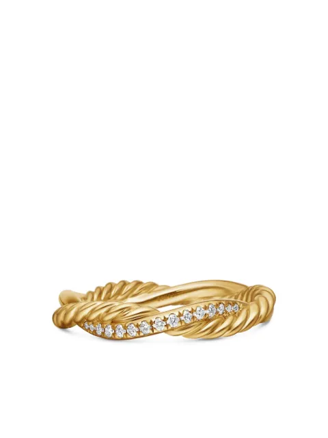 David Yurman anillo Petite Infinity en oro amarillo de 18kt con diamantes de 4mm