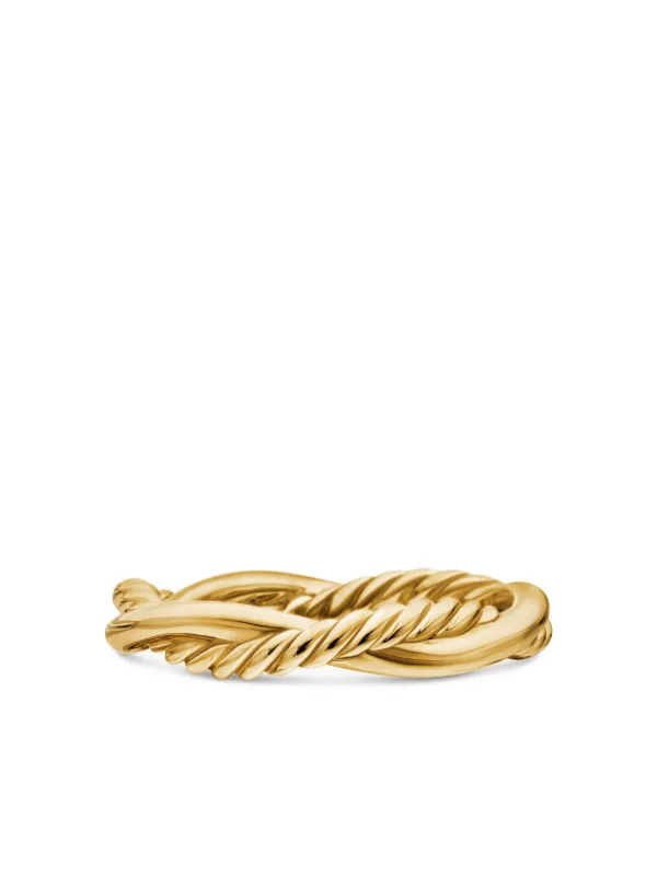 David Yurman 18kt Yellow Gold Petite Infinity Diamond Band Ring - Main Image