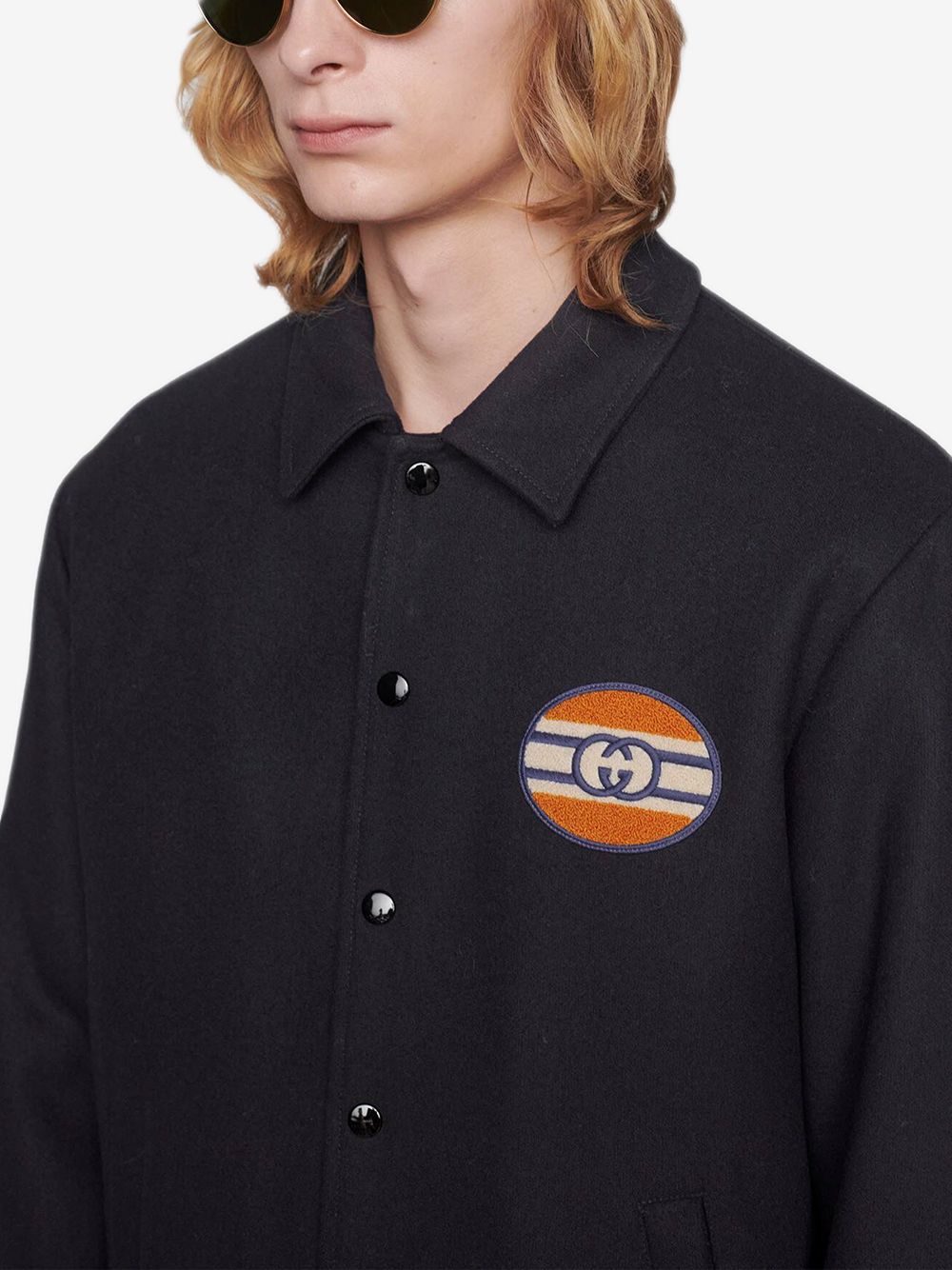 фото Gucci куртка-рубашка с логотипом interlocking g