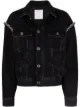 Image 1 of Sandro Paris crystal-embellished denim jacket