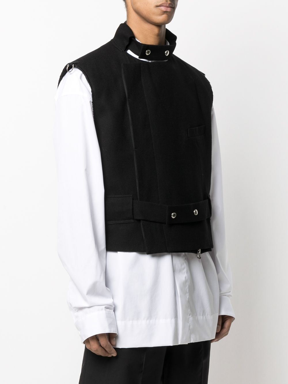 фото Takahiromiyashita the soloist choker-detail vest jacket