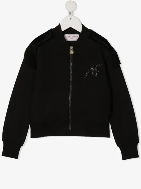 Alberta Ferretti Kids epaulette-detail bomber jacket