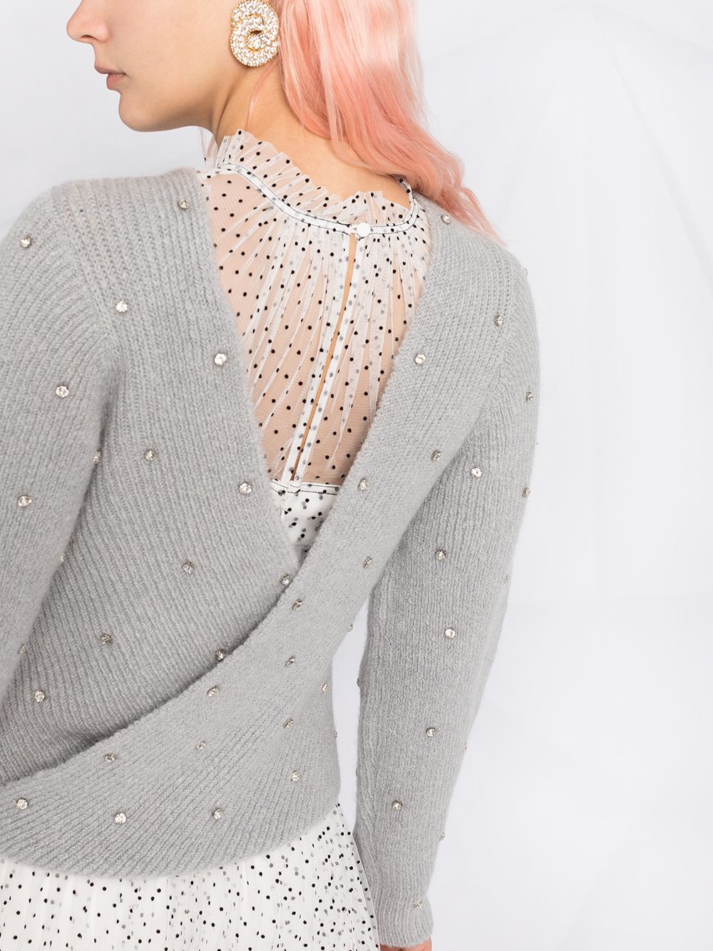 Self-Portrait crystal-embellished Jumper - Farfetch